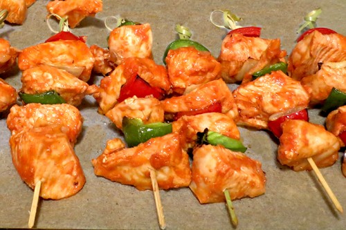 brochettes de poulet